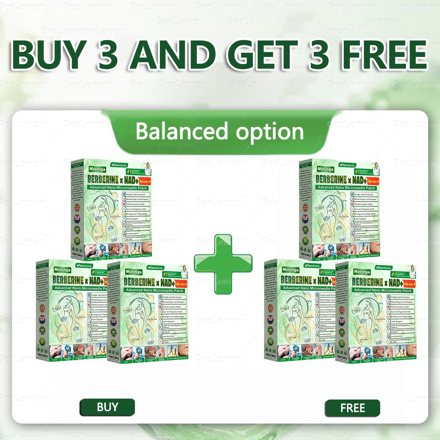 Sparklyra® Moringa &Berberine x NAD+ 10-in-1 Advanced Nano-Micro-needle Patch👩‍⚕️  (Just once a day, visible results in 7 days)  ✅ For obesity, sagging skin, diabetes and more.