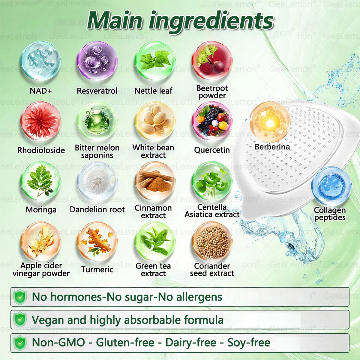 Sparklyra® Moringa &Berberine x NAD+ 10-in-1 Advanced Nano-Micro-needle Patch👩‍⚕️  (Just once a day, visible results in 7 days)  ✅ For obesity, sagging skin, diabetes and more.